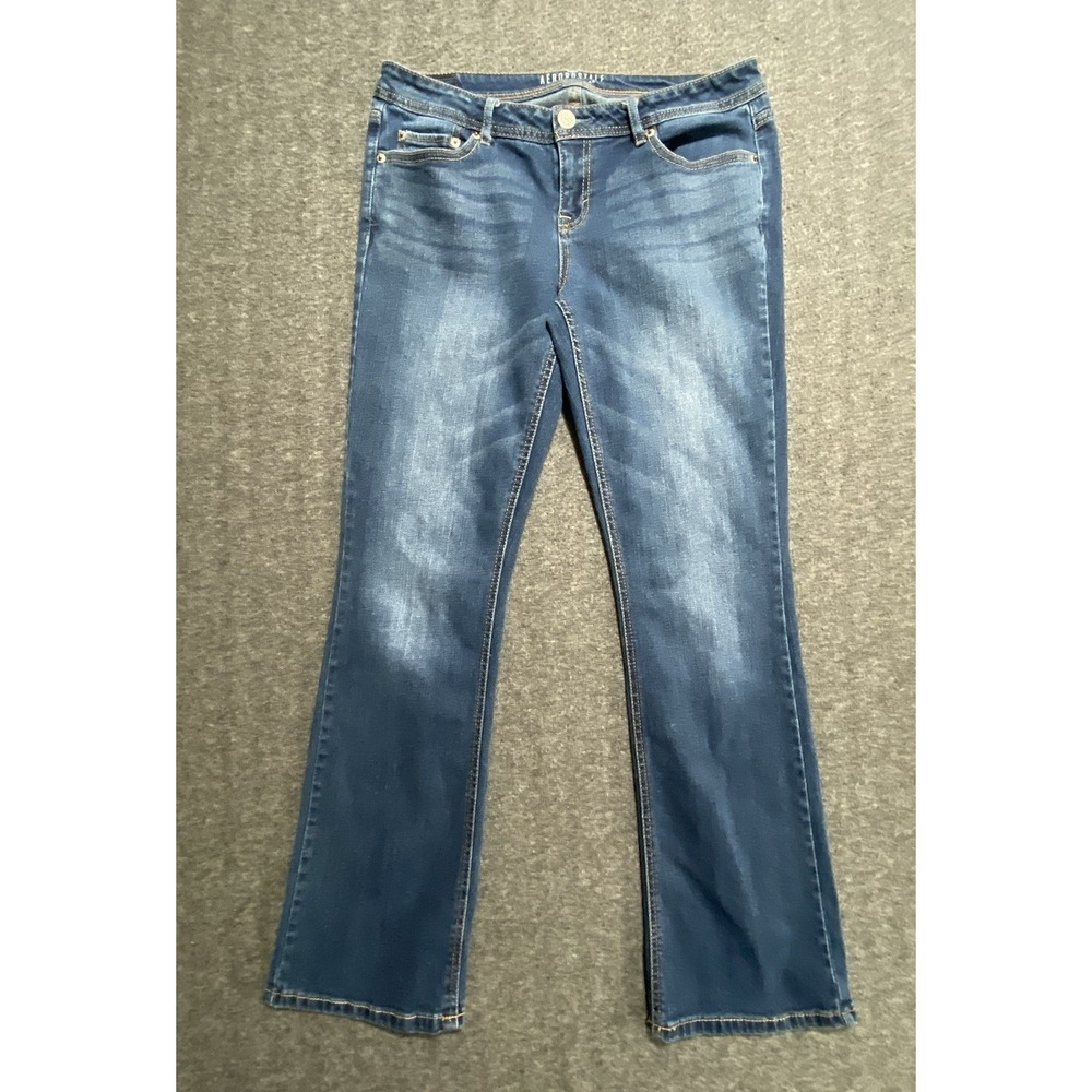 Aeropostale Womens Bootcut Stretch Jeans Blue Medium Wash Denim Size 8 Regular